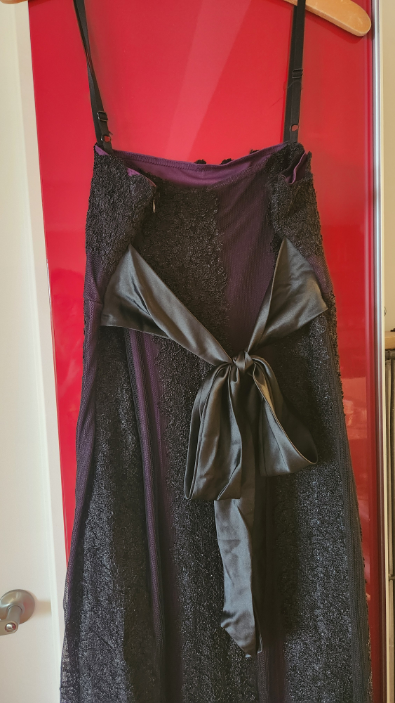 New Black Lace Dress with Purple Lining - photo 4