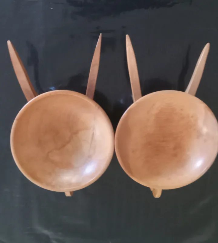 Wooden Bunny Ear Bowls (Set of 4) thumbnail
