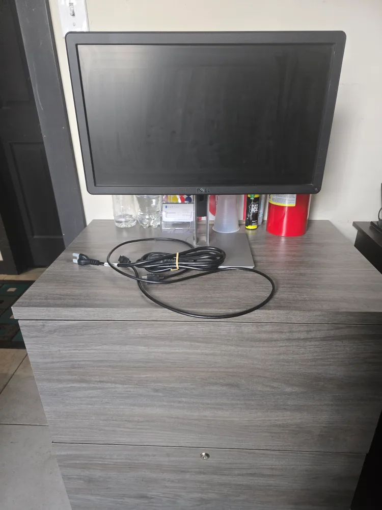 Dell Monitor and Grey Filing Cabinet thumbnail