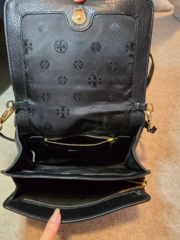 Tory Burch Black Leather Crossbody Bag image indicator(4)