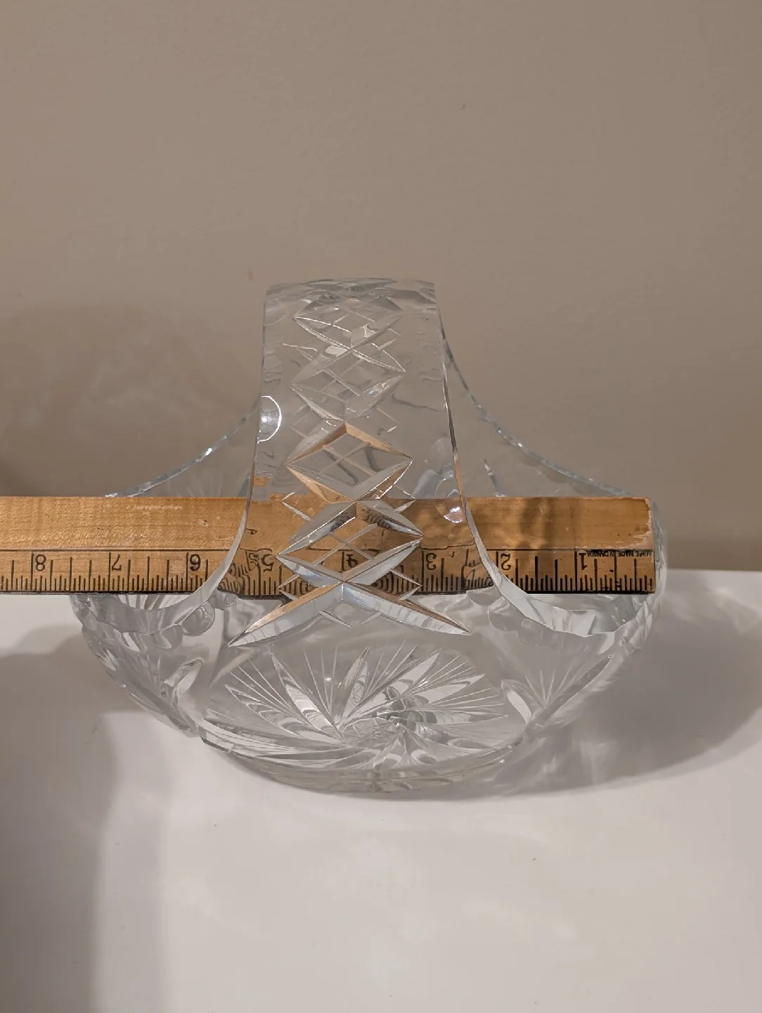 Crystal Basket with Handle ~8 inch diameter image indicator(3)