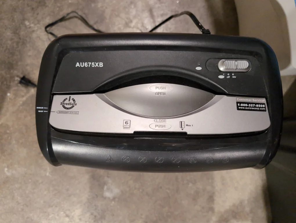 Aurora ShredSafe AU675XB Paper Shredder image indicator(2)
