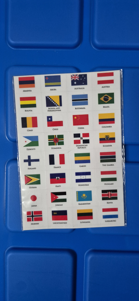 World Flags Travel Stickers - NEW