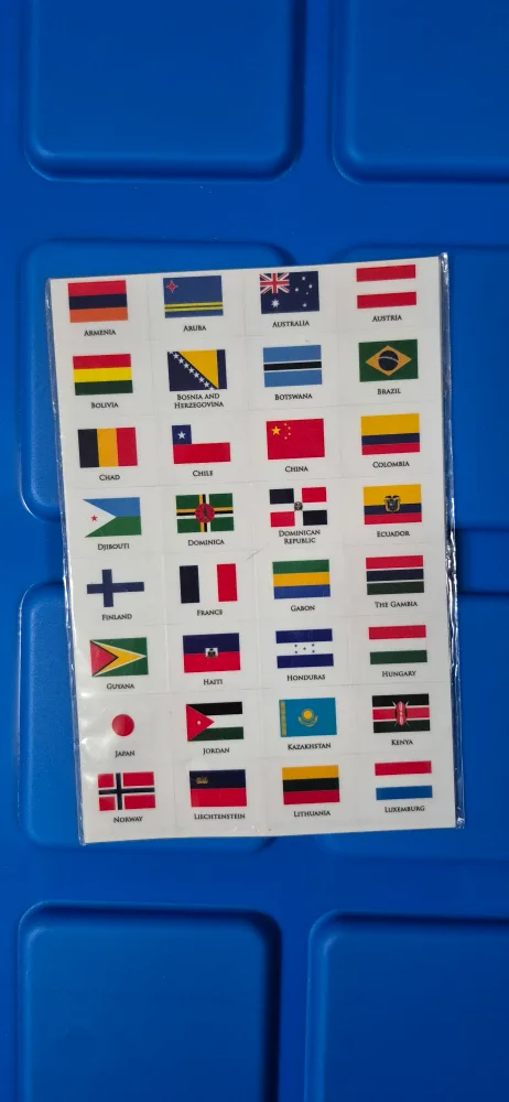 World Flags Travel Stickers - NEW