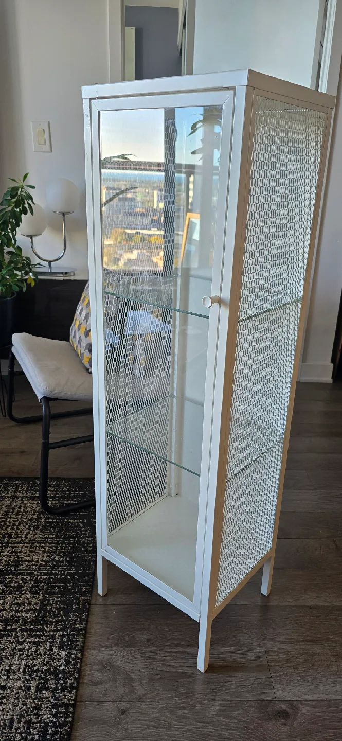 IKEA BAGGEBO Glass Cabinet - White thumbnail