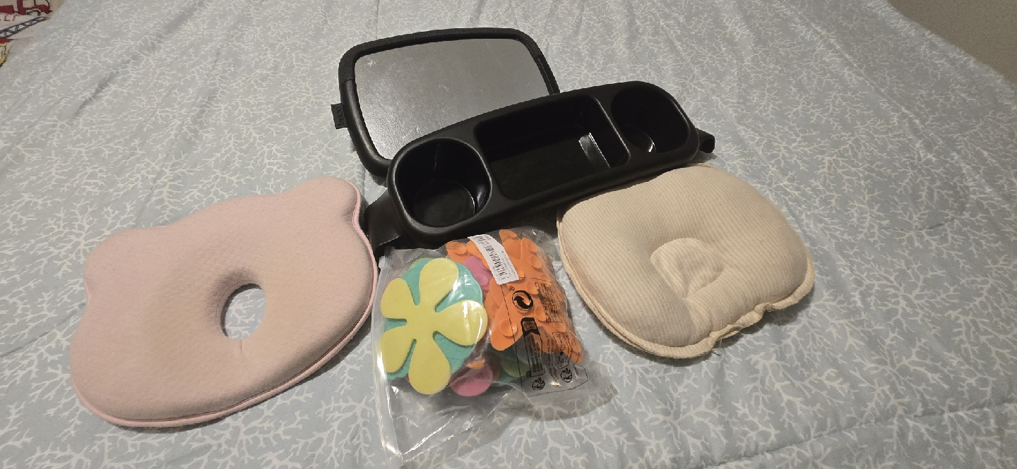Car Mirror, Head Shaping Pillow, Bath Toys ,stroller tray