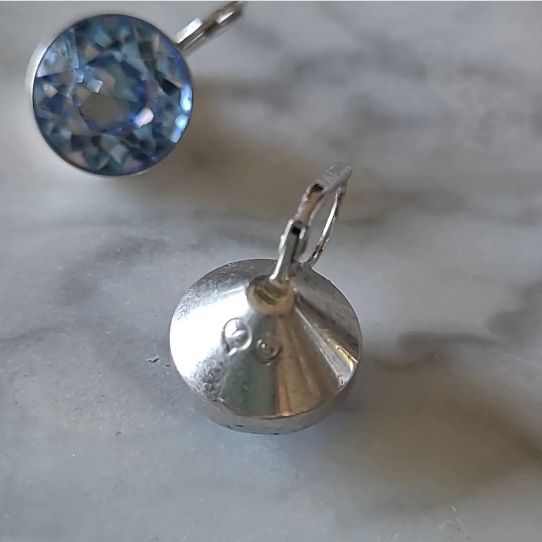 Swarovski Crystal Drop Earrings - Light Blue image indicator(5)