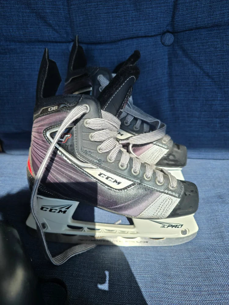 CCM Ice Skates Size 4 & Helmet image indicator(2)