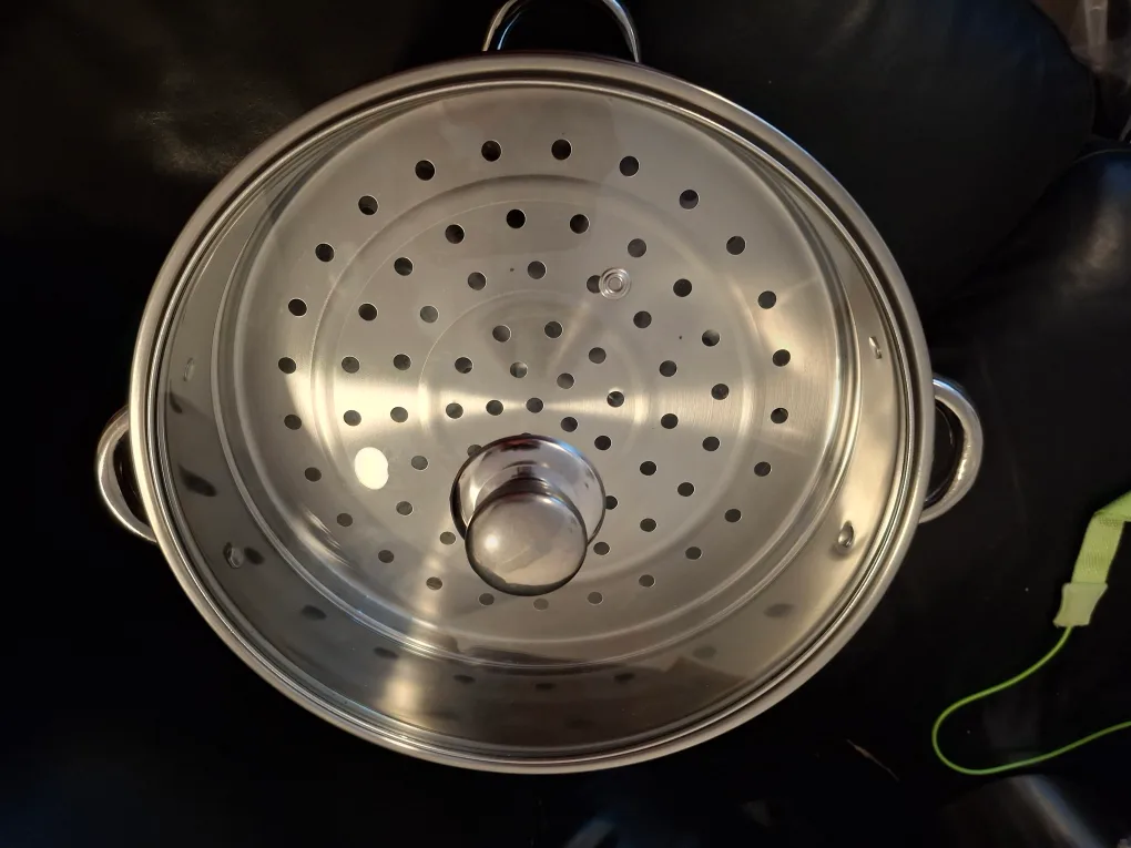 12" 3 tiered Stainless Steel Steamer Pot with Lid 🥕 image indicator(4)