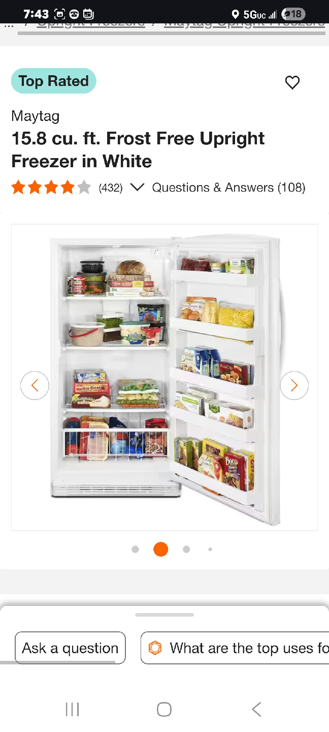 MAYTAG FREEZER EXCELLENT CONDITION AND VERY CLEAN - photo 5