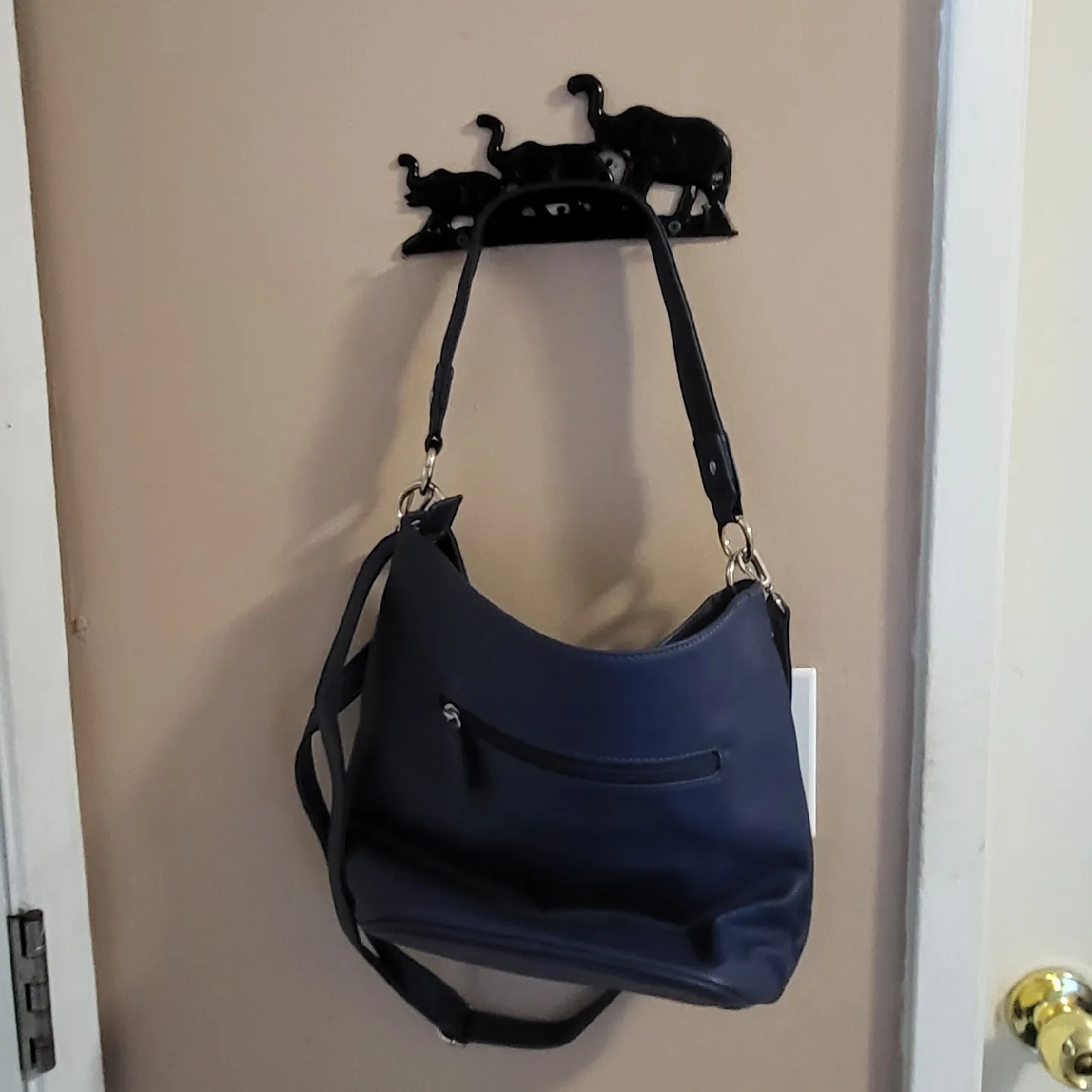 🥕David Jones Paris Navy Blue Purse Like New image indicator(2)