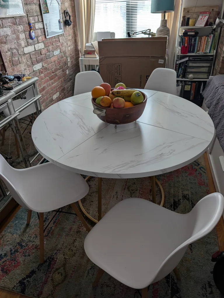 BRAND NEW Elegant dining table + 4 chairs thumbnail