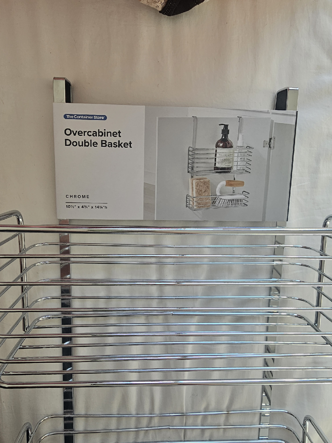The Container Store Overcabinet Double Basket - Chrome - photo 2