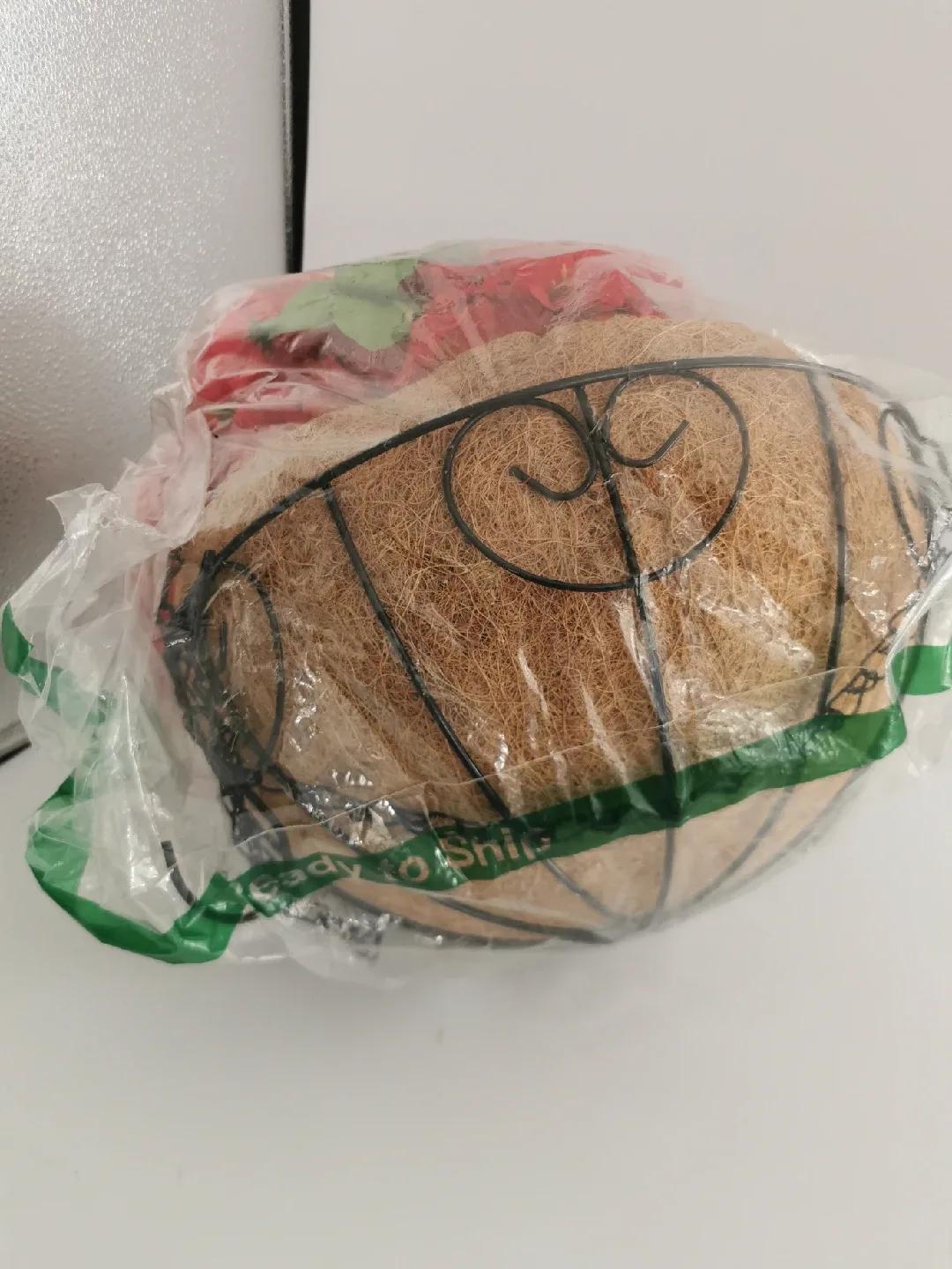 Artificial Hanging Flowers Basket - Red image indicator(5)