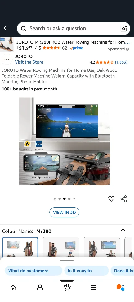 JOROTO MR280PROB Water Rowing Machine image indicator(4)