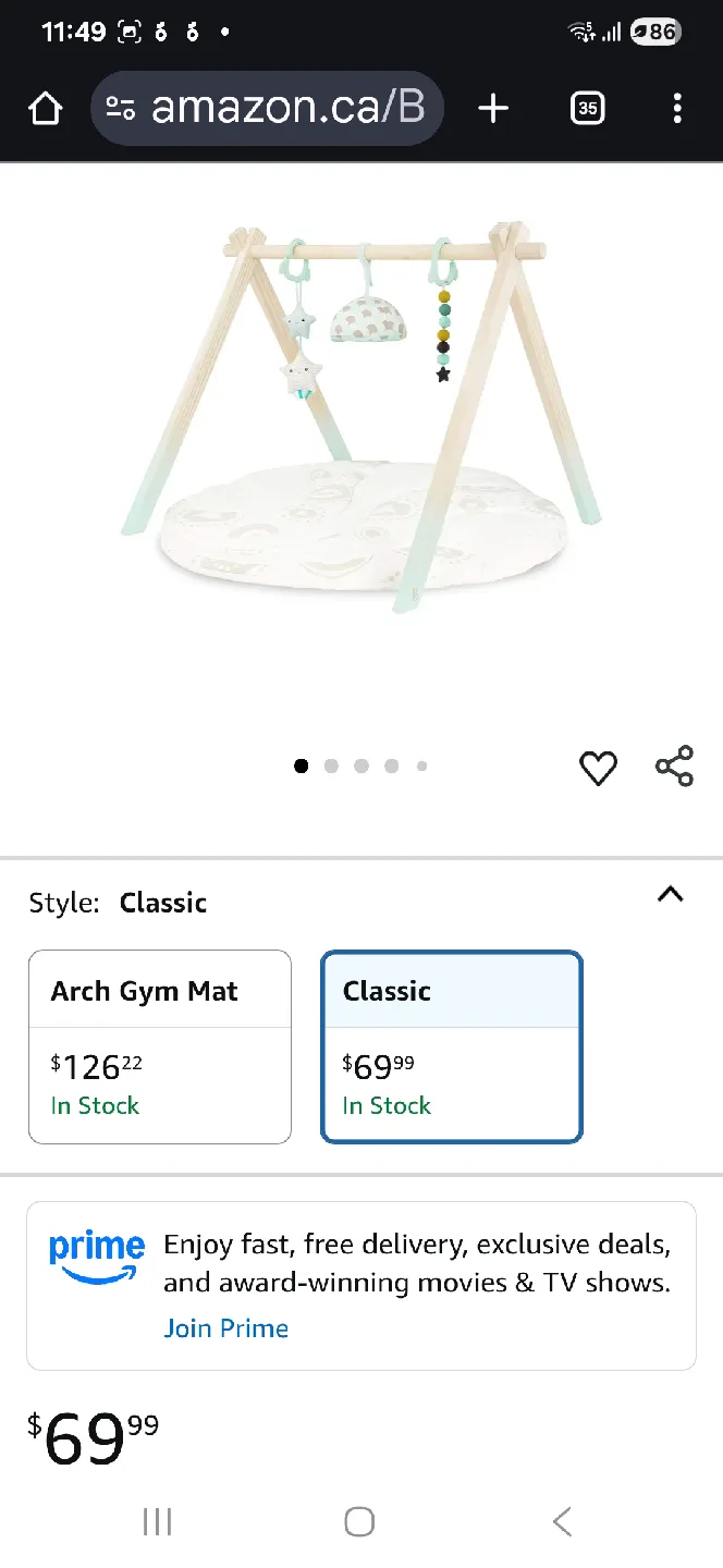 Wooden frame Baby Play Gym thumbnail