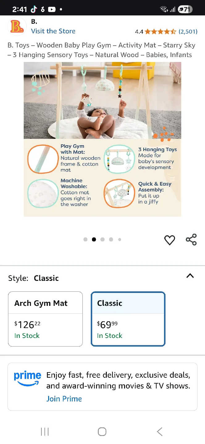 Wooden frame Baby Play Gym image indicator(2)