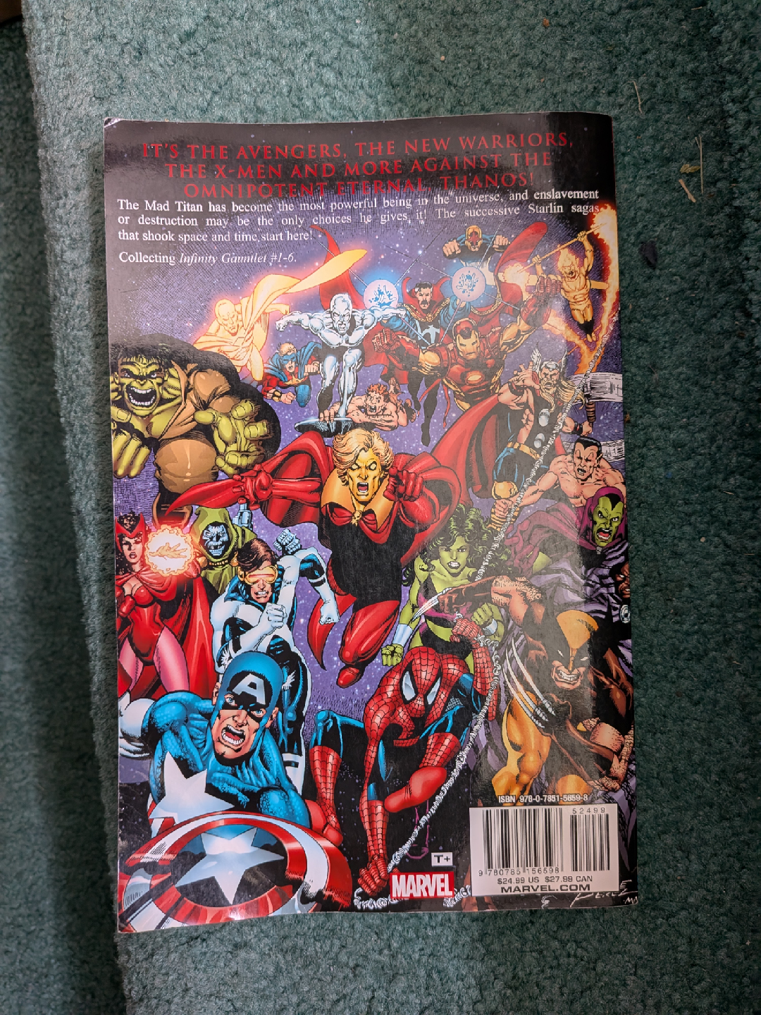 The Infinity Gauntlet Marvel Comic Book - photo 2