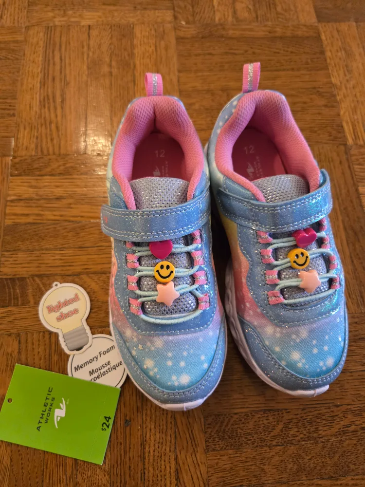 Athletic Works Girls' Lighted Sneakers - Size 12 thumbnail