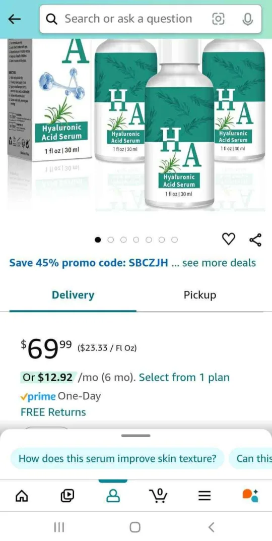 New HA Hyaluronic Acid Serum 1 fl oz set of 4 image indicator(5)