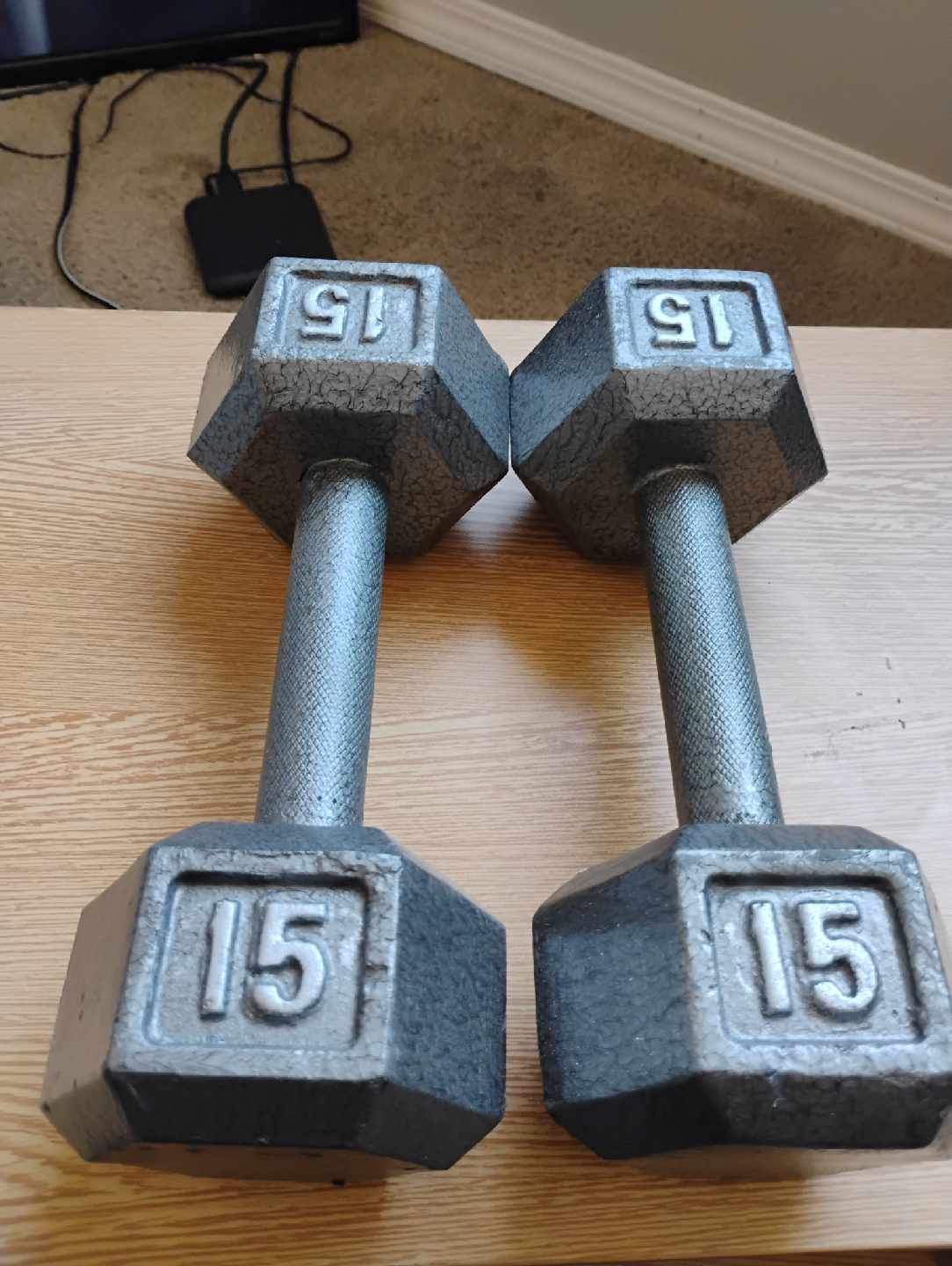 Pair of 15 lb Dumbbells