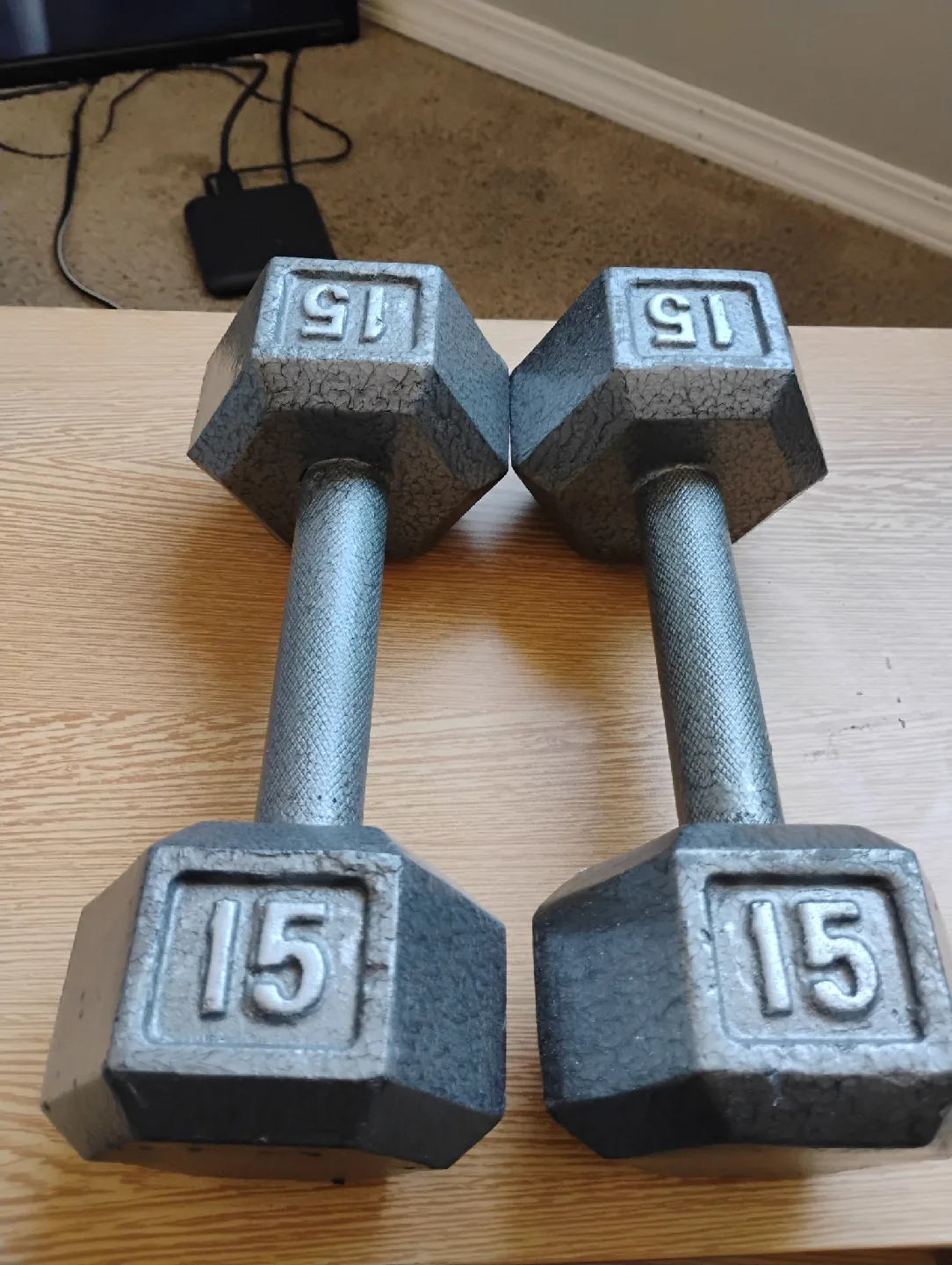 Pair of 15 lb Dumbbells