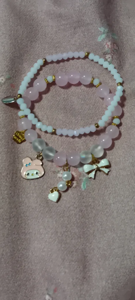 Sanrio Character Bead Bracelets - Cinnamoroll & My Melody thumbnail
