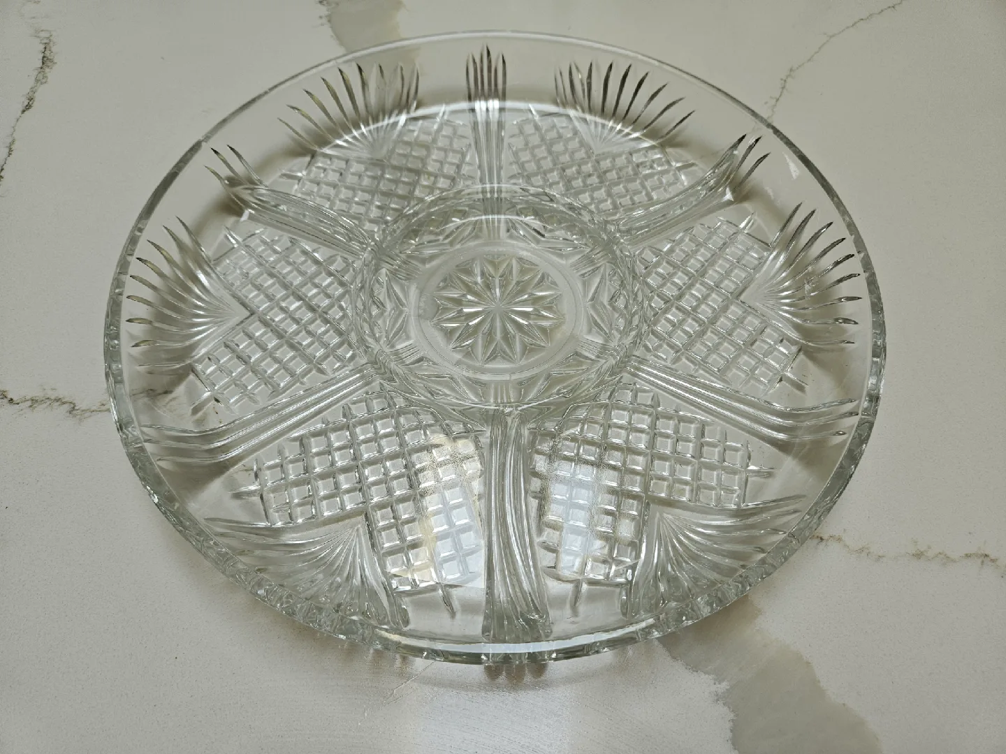 Crystal Glass Plate Bormioli Serving Platter - Has Box thumbnail