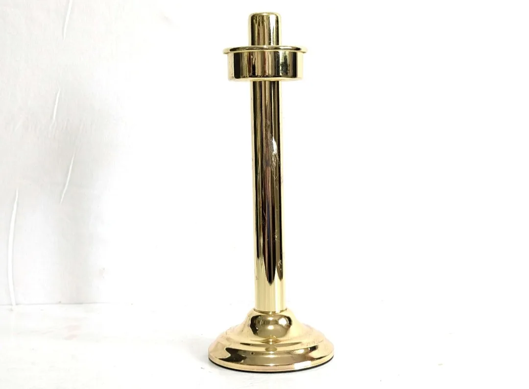 Spring Loaded Brass Candlestick Holder ~ Partylite Candleware image indicator(5)