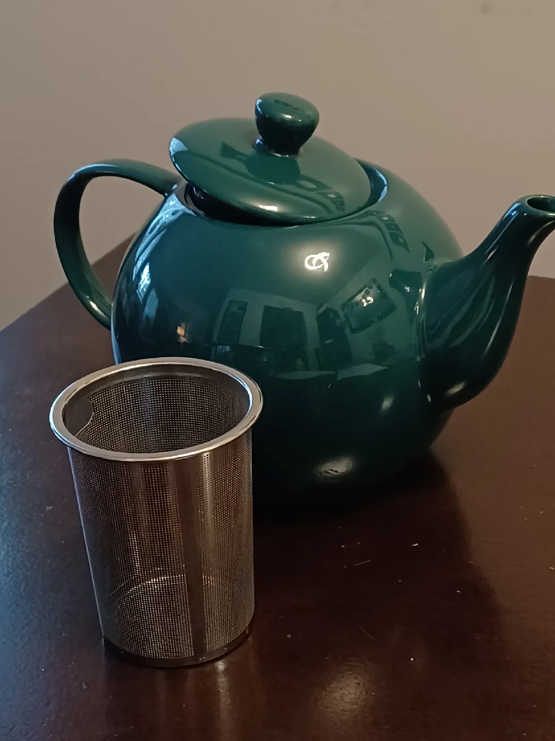 Dark green Teapot with Infuser image indicator(2)