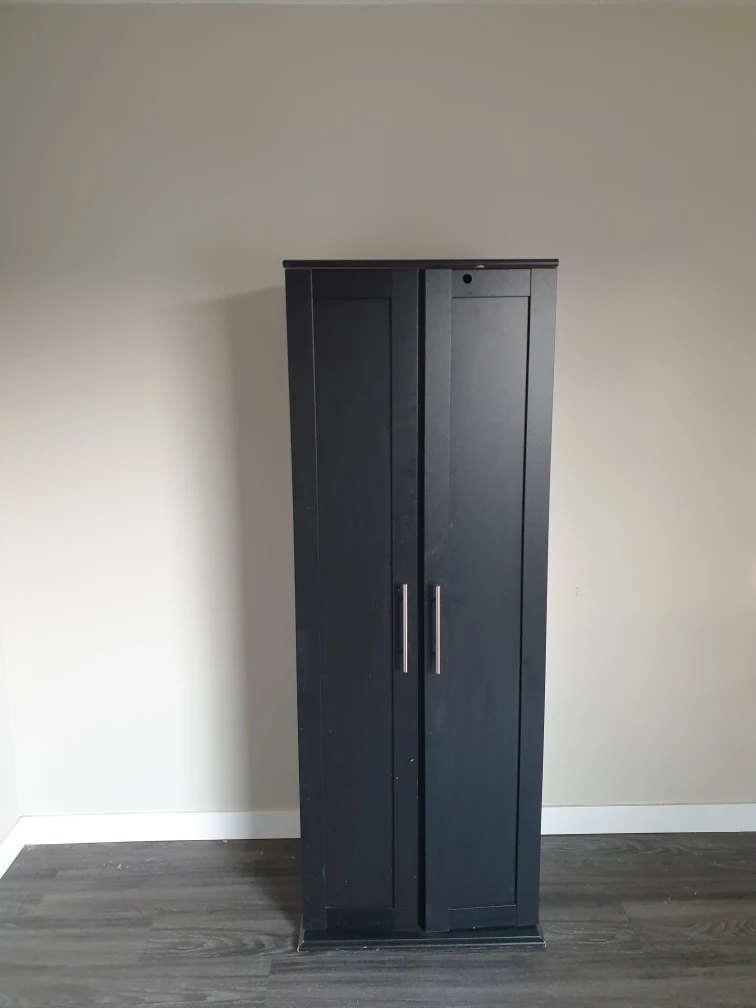 Black Wooden Storage Cabinet