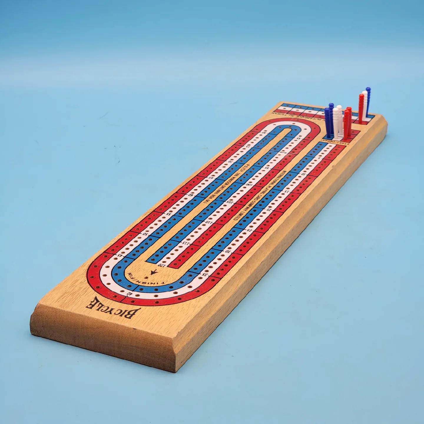 🥳NEW🤩 Bicycle Cribbage Board with Pegs 3 Track Complete image indicator(2)