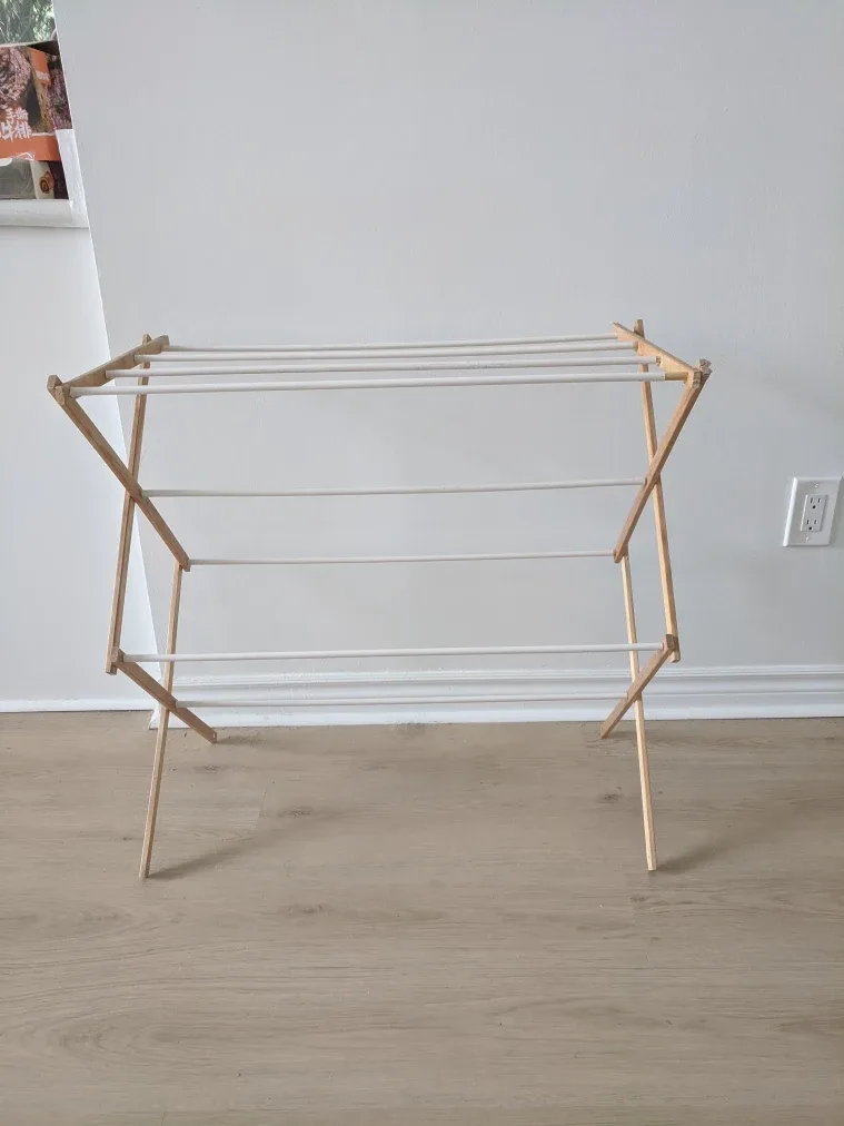 Small Wooden Clothes Drying Rack for kids thumbnail