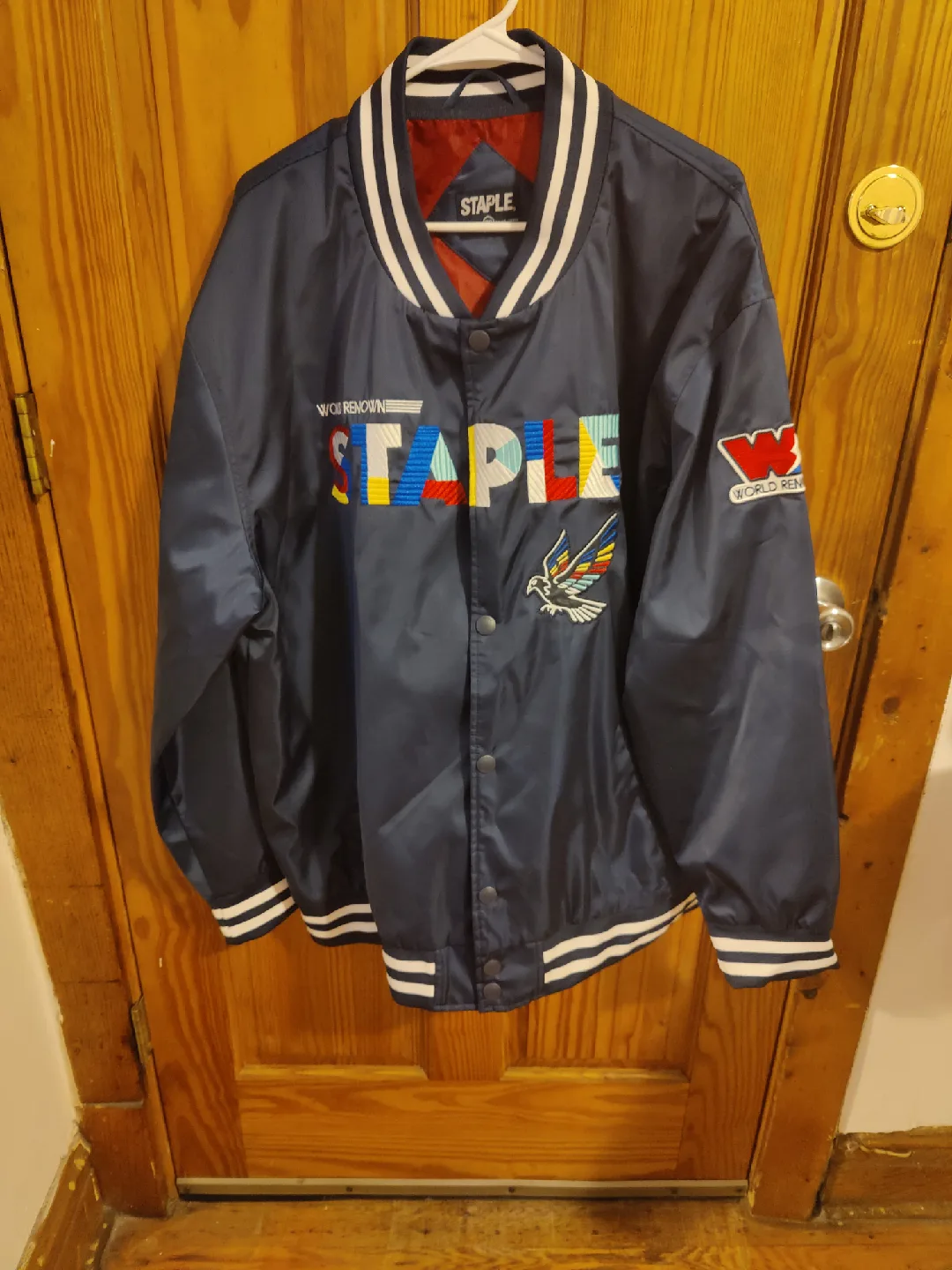 Staple World Renown Navy Blue Bomber Jacket thumbnail