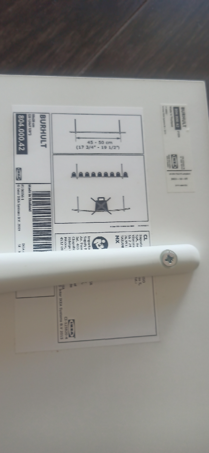 Ikea BURHULT Shelf with Brackets - White - photo 3