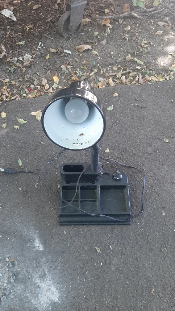 Black Desk Lamp with Organizer Base thumbnail