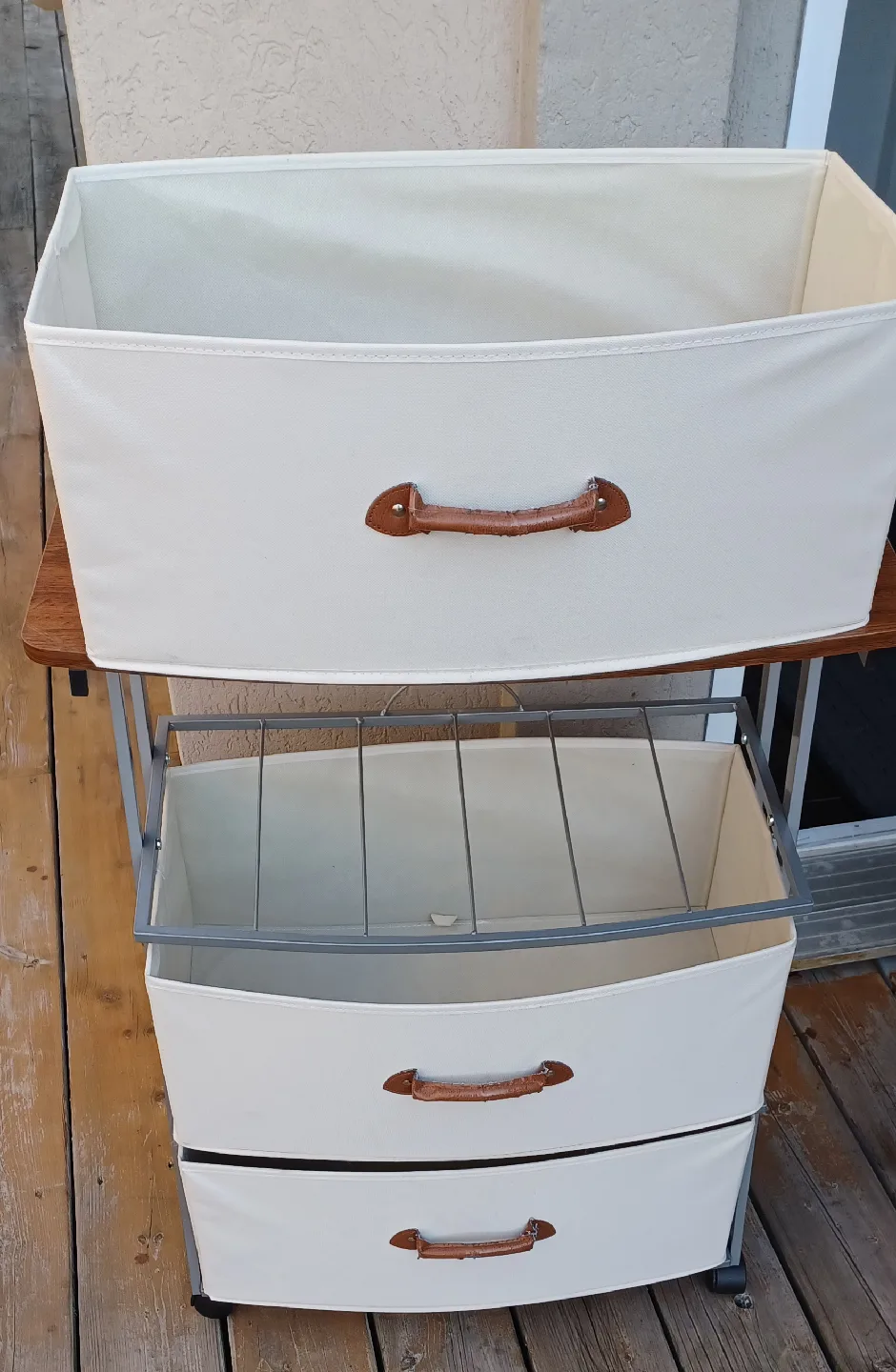 3-Drawer Storage Unit with Wooden Top image indicator(8)