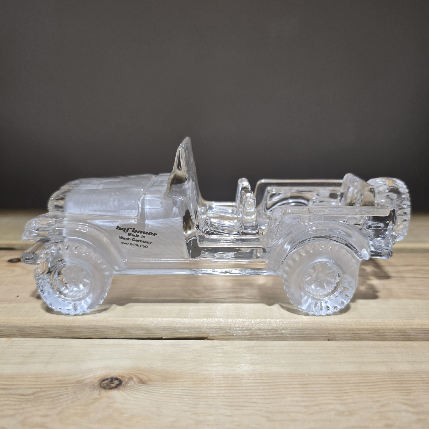 Vintage Hofbauer Glass Crystal Jeep Renegade CJ-7 Figurine