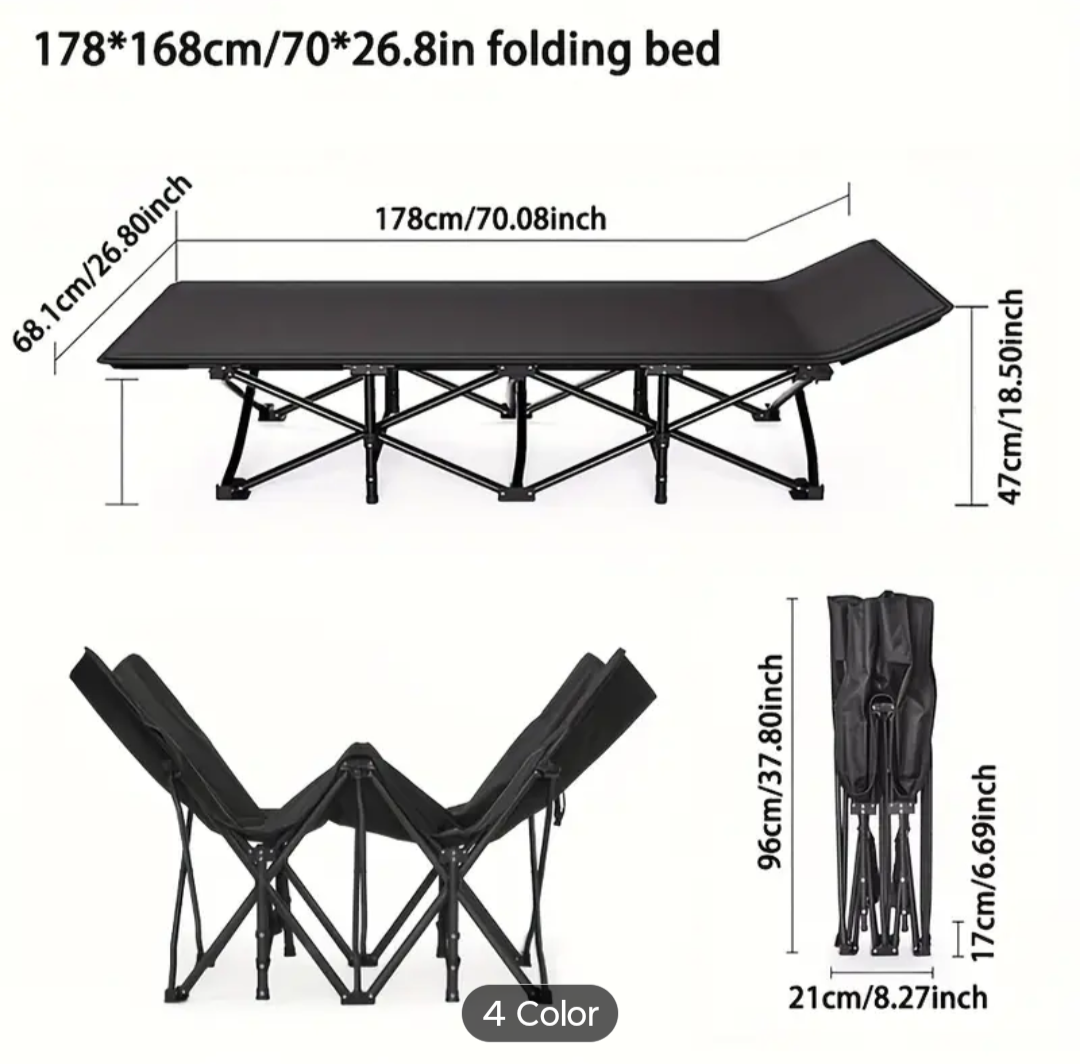 Folding Bed 70x26.8 in