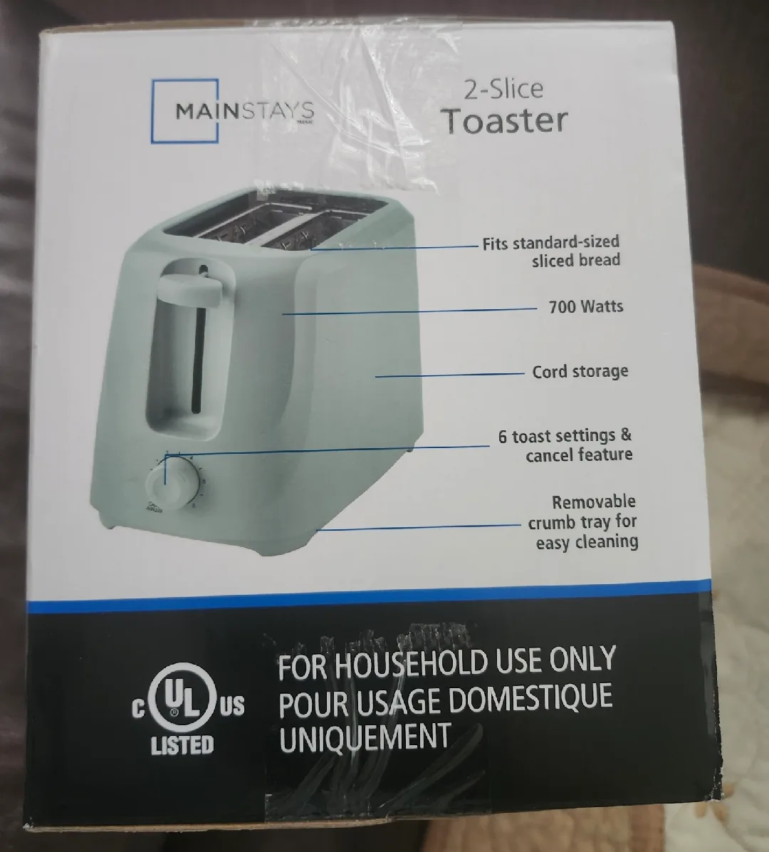 Mainstays 2-Slice Toaster - New in Box! image indicator(3)