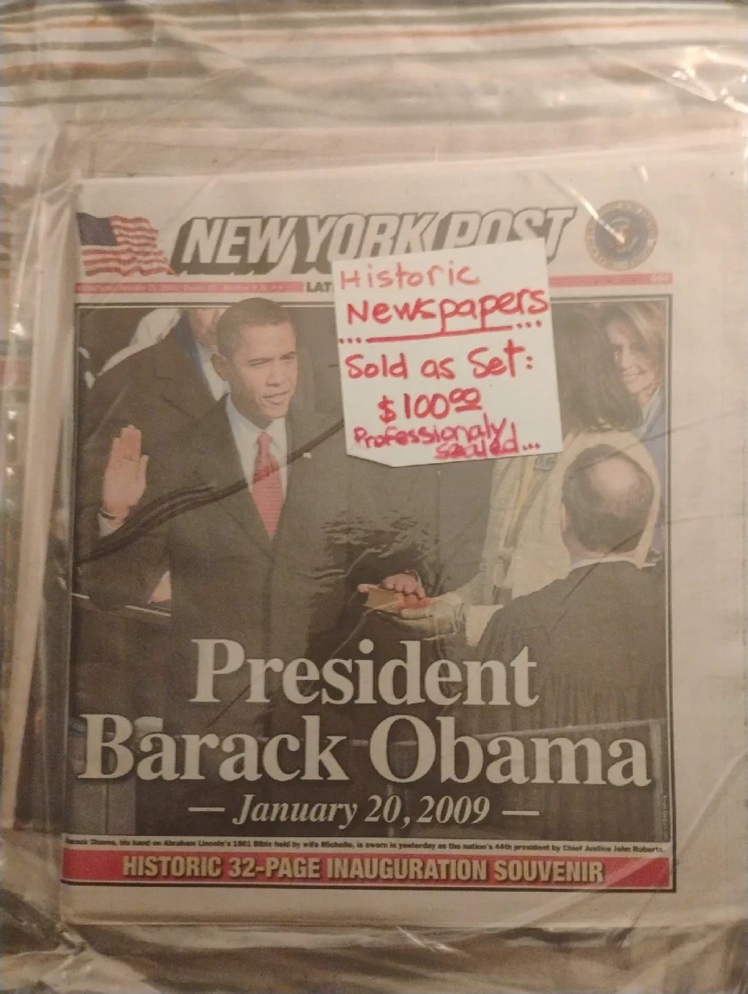 Obama Inauguration Newspapers - Historic Set image indicator(4)