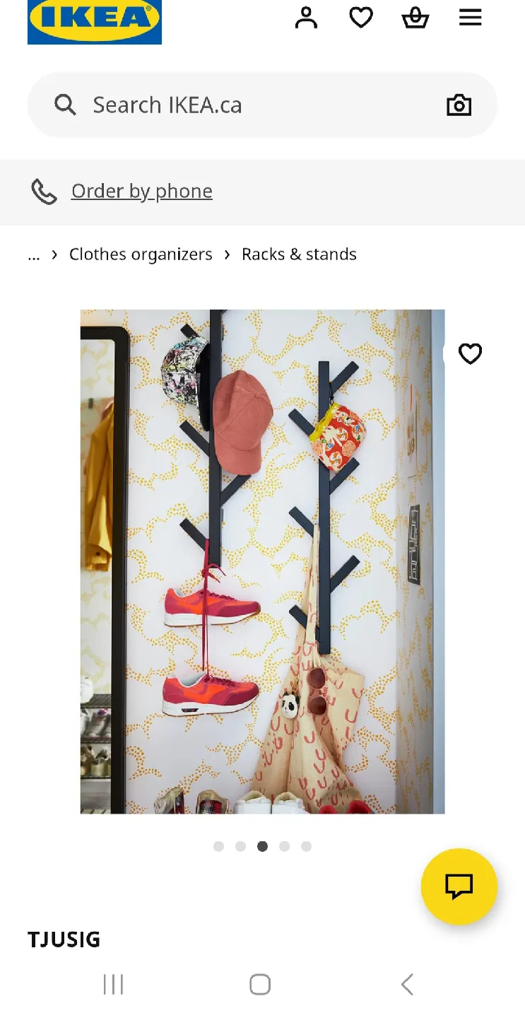 IKEA Tjusig Coat Rack - White image indicator(2)