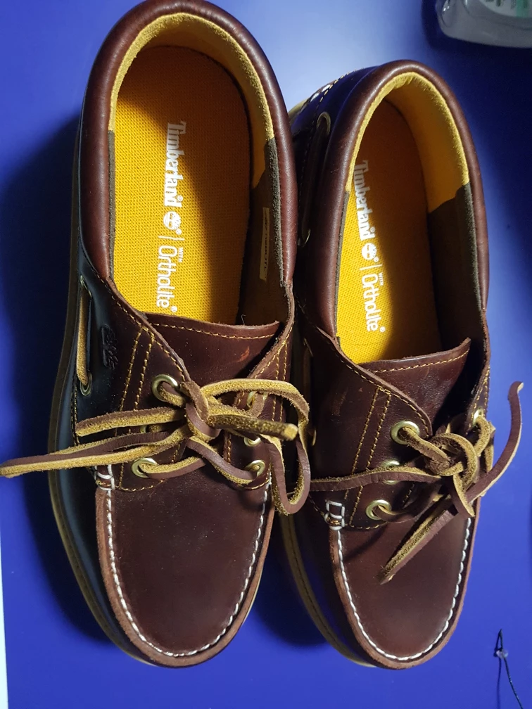 Timberland Brown Leather Platform Boat Shoes