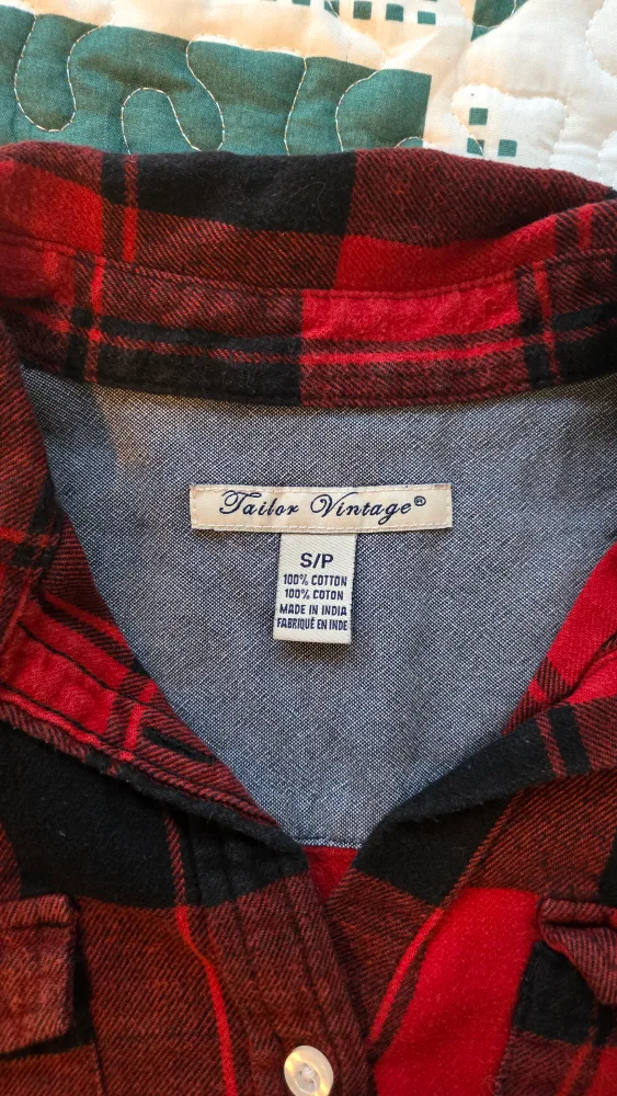 Tailor Vintage Red Plaid Flannel - Size S image indicator(2)