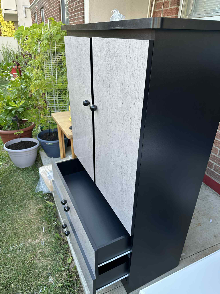Wardrobe with Drawers - Grey & Black - photo 2