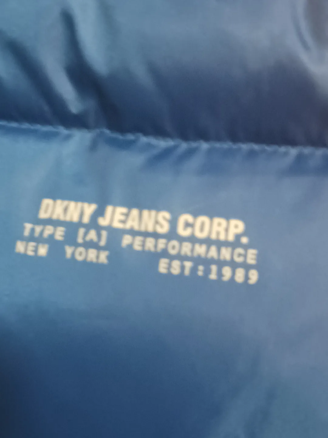 DKNY Jeans Blue Hooded Puffer Vest image indicator(3)