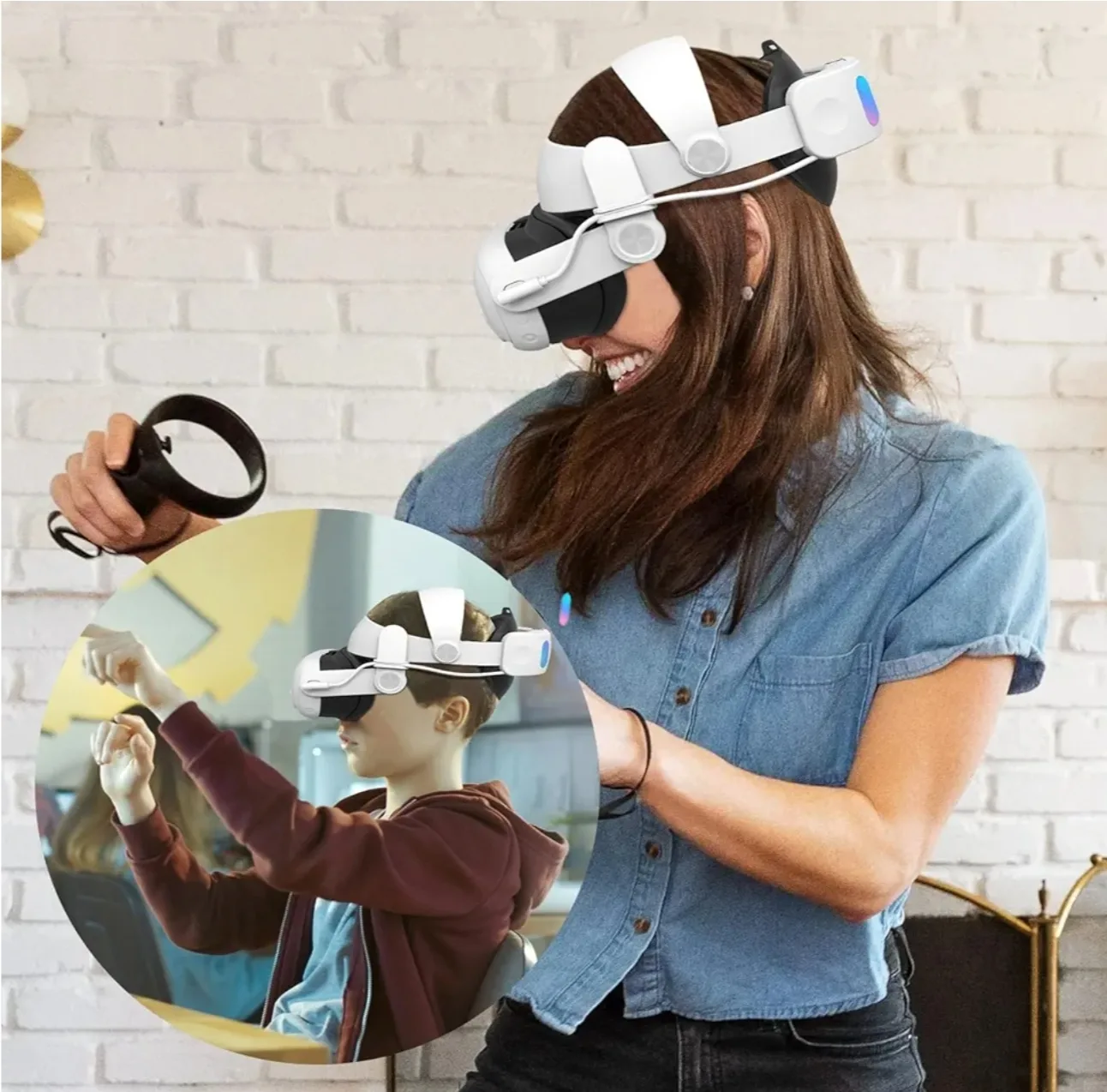 Head Strap with 10000mAh Battery for Meta Quest 3/3s image indicator(7)