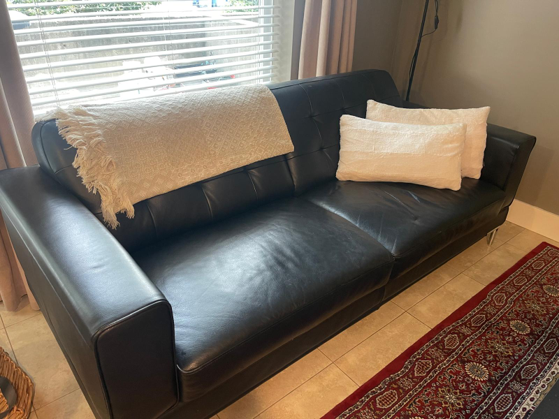 Black Leather Couch