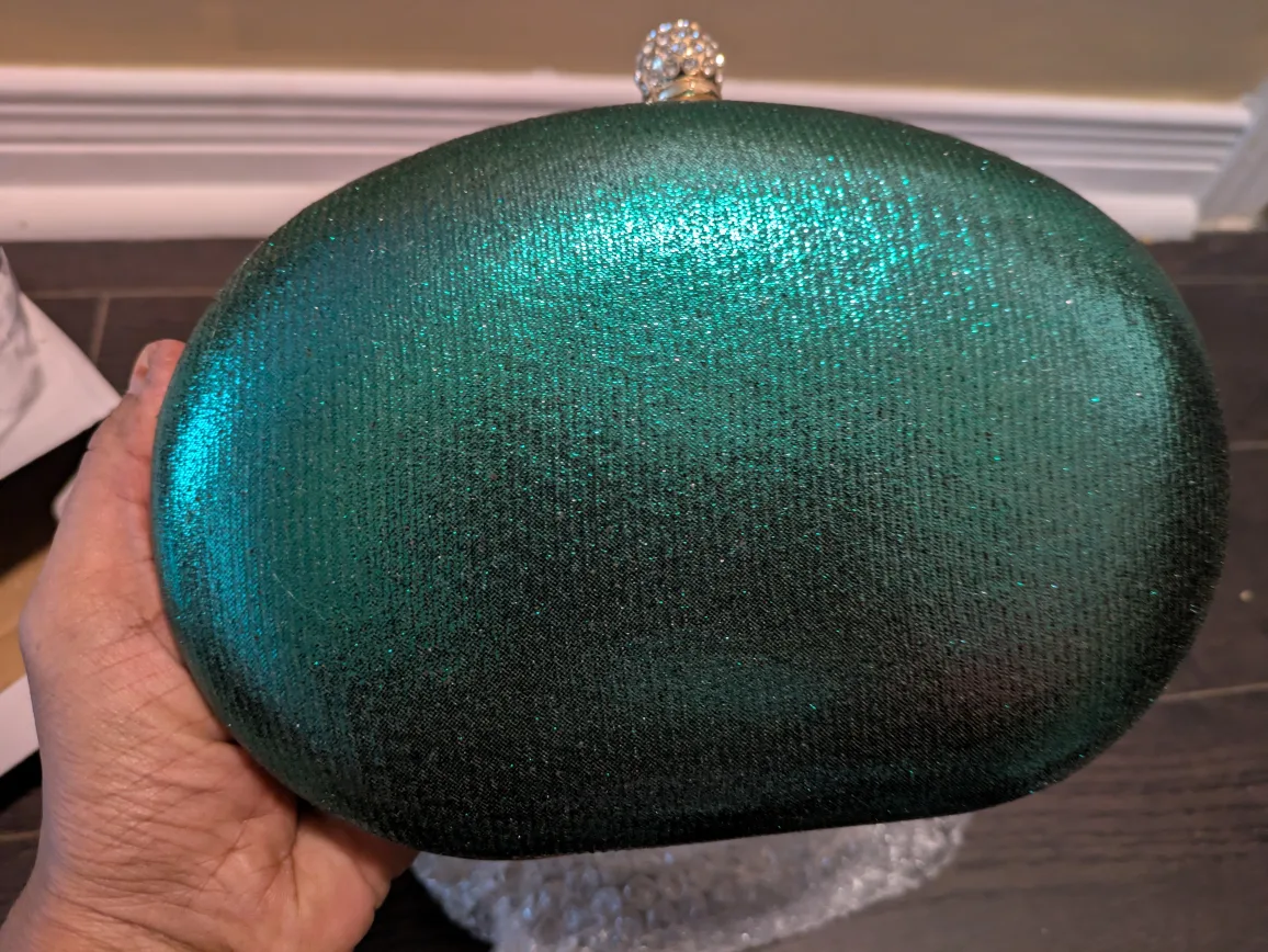 brand new Green Embellished Evening Clutch image indicator(3)