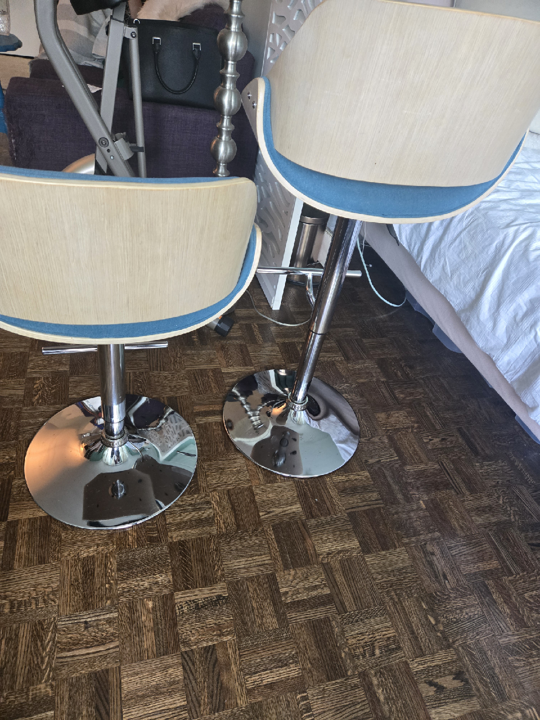 Set of 2 Adjustable Height Bar Stools - photo 5